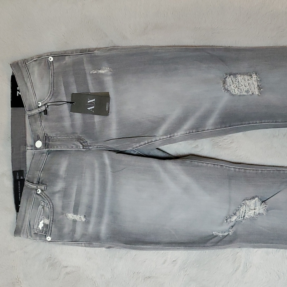 Armani Exchange Grey Skinny Ankle Jeans Sz 12 / 31